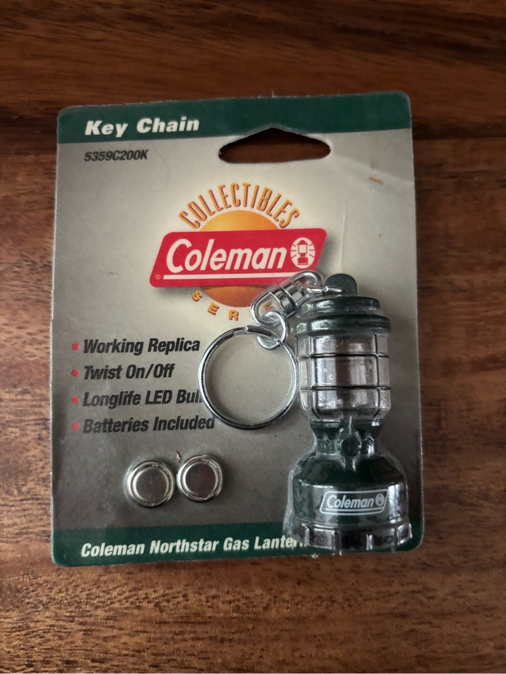 Coleman Green Mini Lantern Key Chain with LED